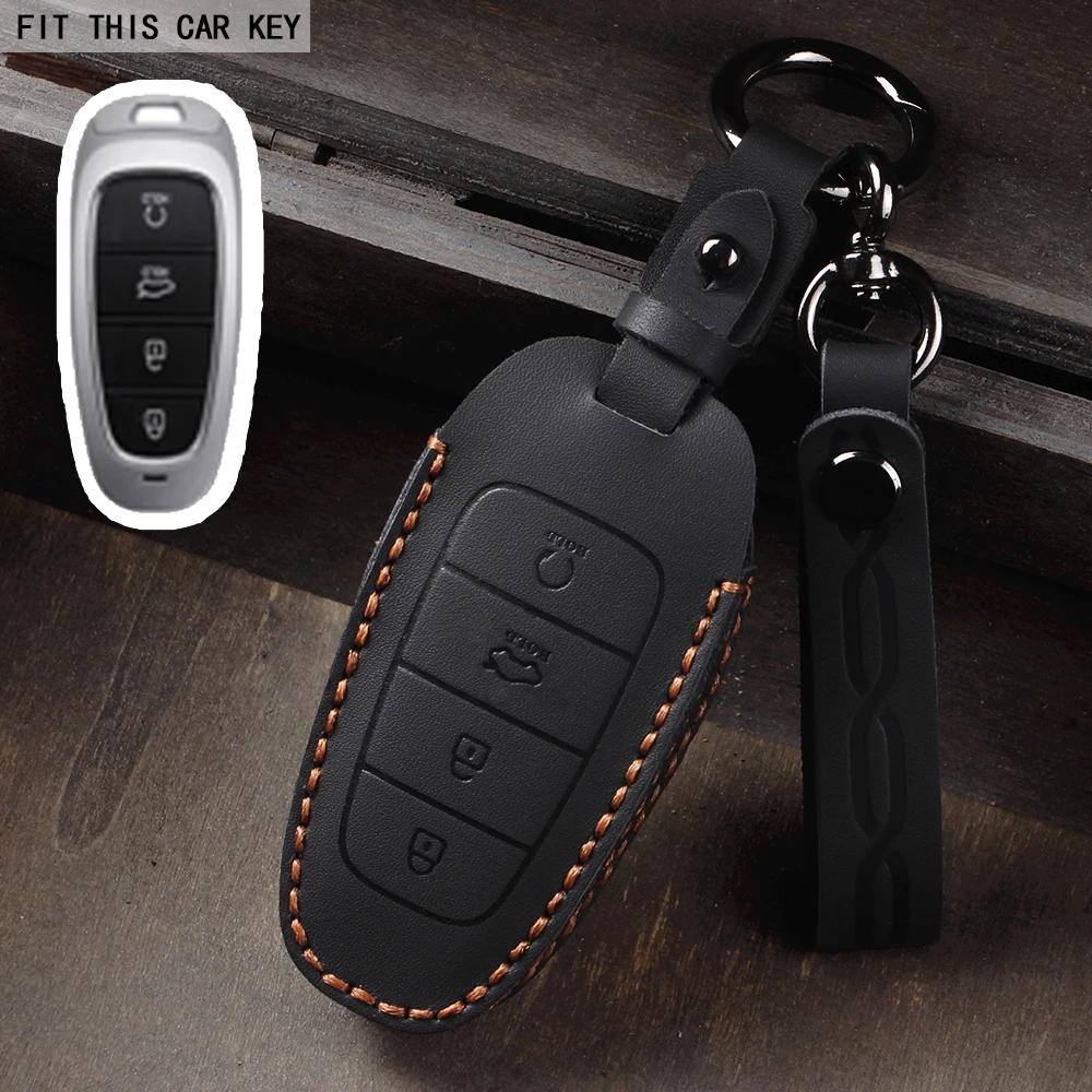 

3 4 5 6 7 кнопок автомобильный держатель для ключей чехол для Hyundai Tucson Solaris Sonata Hybrid NEXO NX4 Santafe Dn8