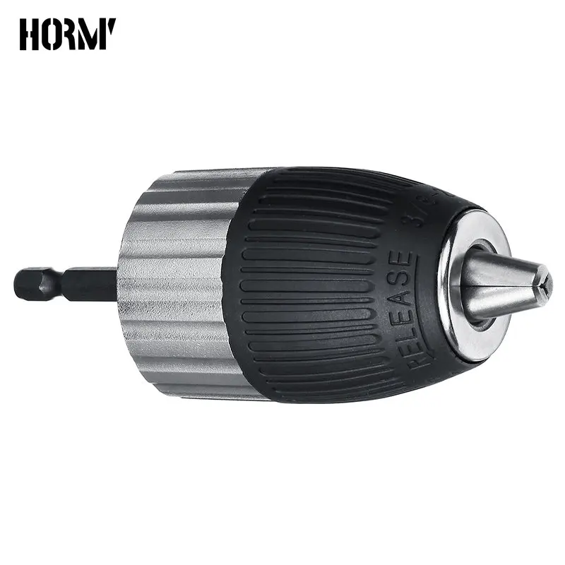 Chuck 3/8-24unf Self-locking Keyless Driver Tool Impact Hex Shank Adapter For Impact Wrench Conversion