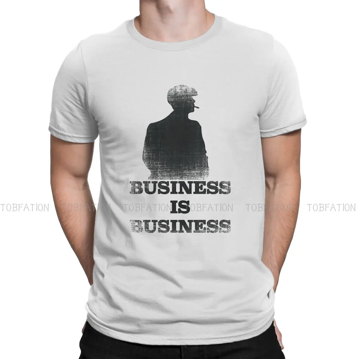 

Деловая футболка в стиле хип-хоп с принтом Томми Шелби и надписью Peaky Blinders, креативные топы, футболка для отдыха, Мужская футболка, специальн...