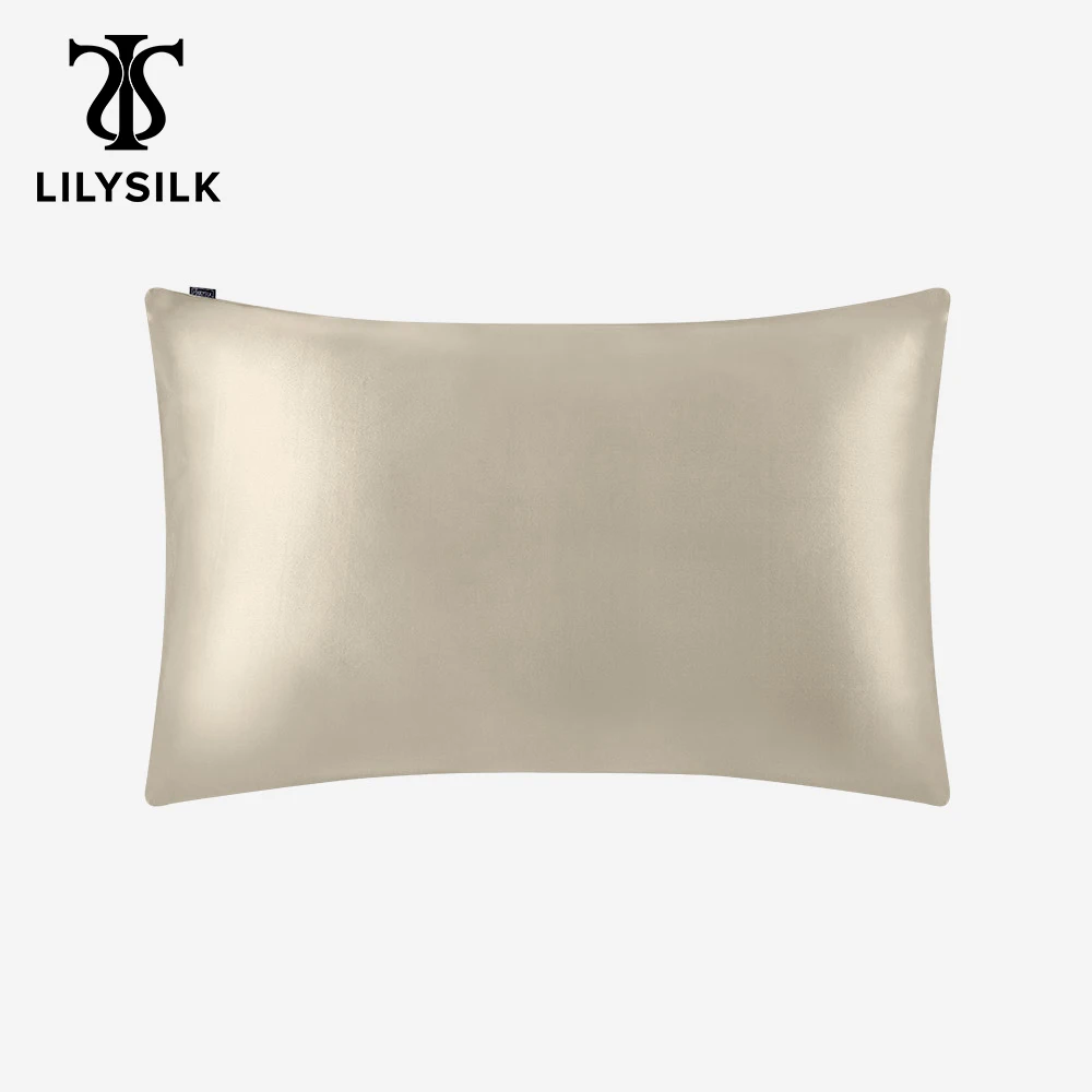 

LILYSILK 100 Pure Silk Pillowcase Natural for Hair Luxury 22 Momme Envelope Closure Terse 80x80 Pillow Cover Free Shipping