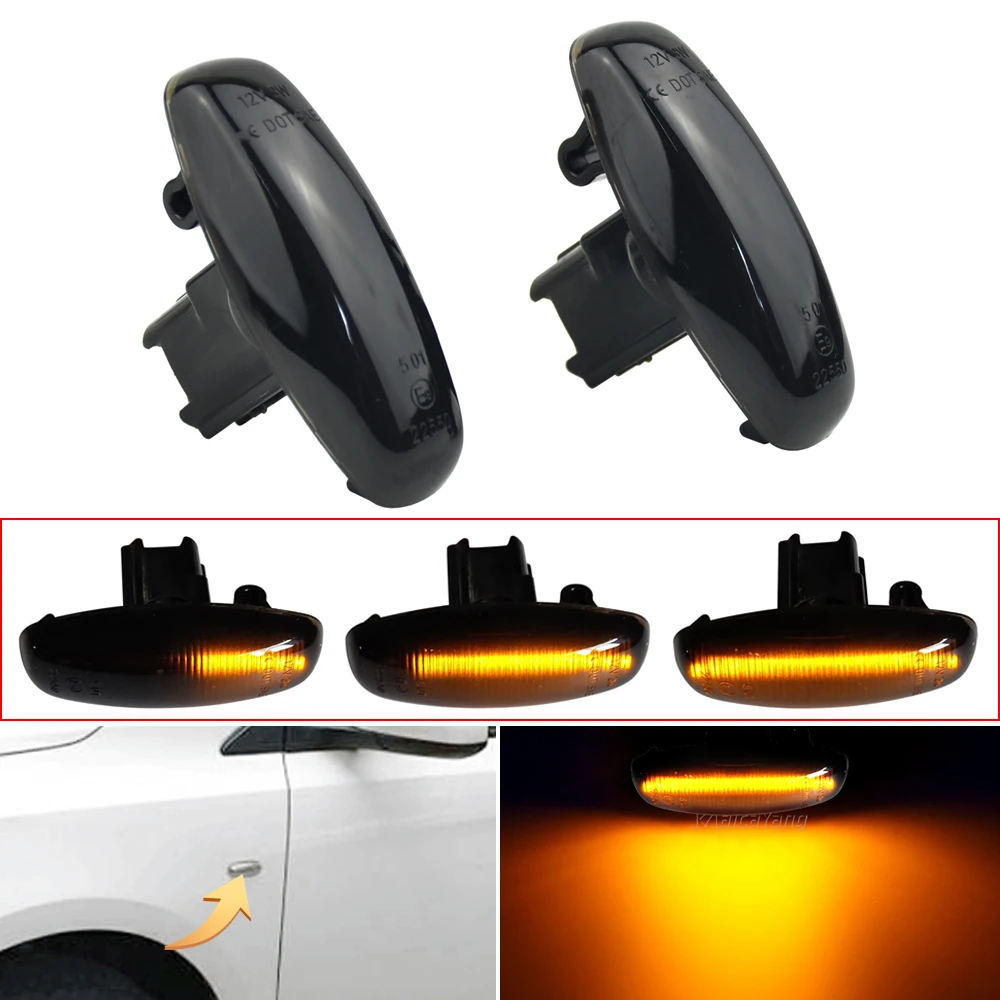 

2Pcs For Toyota Yaris Vios 2014 2015 2016 2017 2018 2019 Car LED Dynamic Blinker Side Marker Turn Signal Light Sequential Lamp