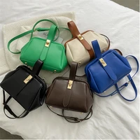 mapdaw spring new women clip shoulder bag soft pu leather small fashion hand bucket bag luxury designer ladies messenger bag