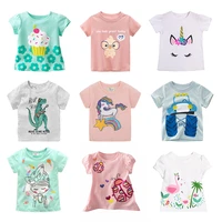 boys dinosaur t shirts cartoon printed girls tees children tops short sleeve clothes for summer kids outfits boys clothes