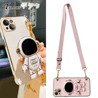 3d astronaut stand lanyard case for samsung galaxy a12 a13 a22 a32 4g 5g a52 a52s a72 a02s a23 a33 a53 a73 a03 core strap cover