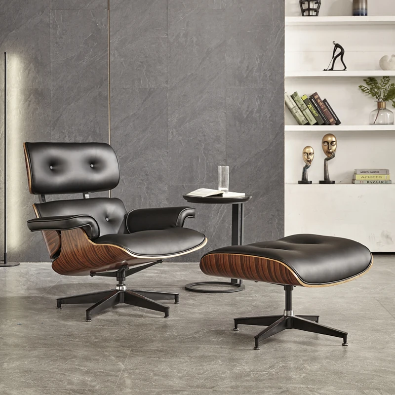 Long Sitting Home Living Room Sofa Chair Leather Eames Lounge Chair Single Creative Chair