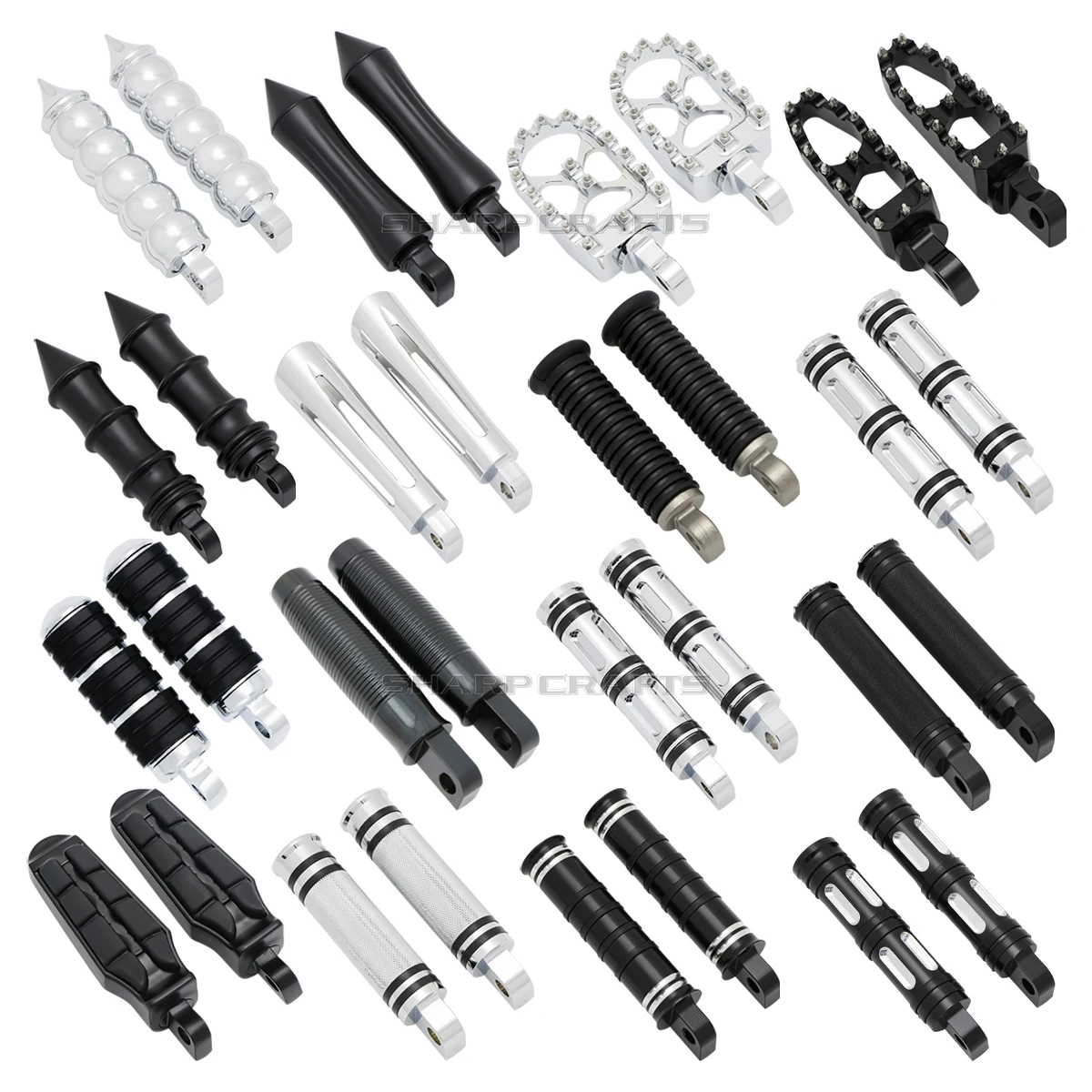 Универсальные подставки для ног SHARP CRAFTS мотоциклов Harley Sportster с ЧПУ 6061 T6