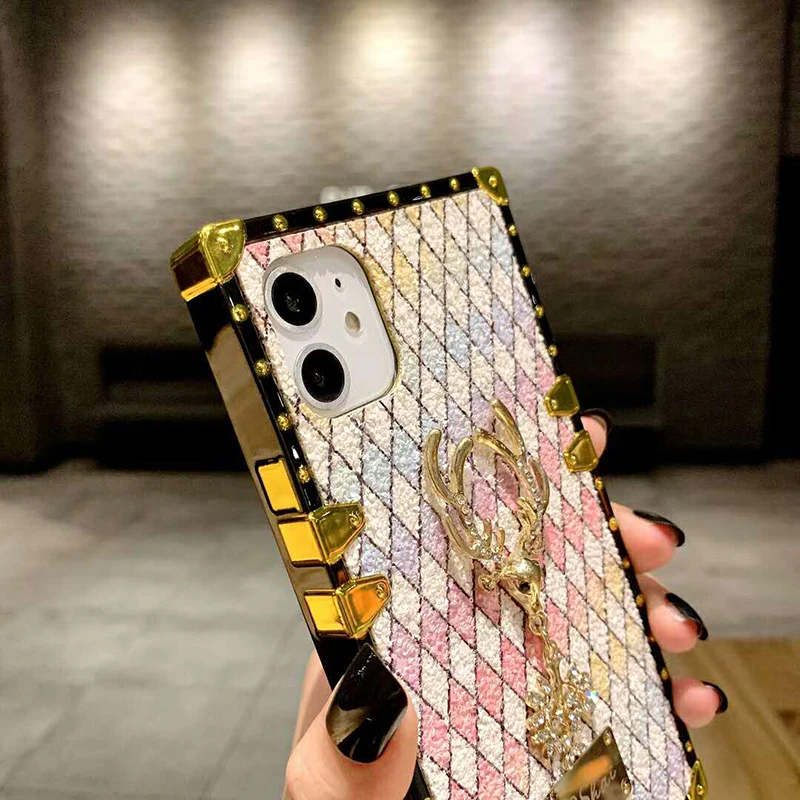 Роскошный блестящий бампер с рождественским оленем для VIVO Y21S Y31 Y33S Y20 Y17 Y15A Y12S Y11 Y76