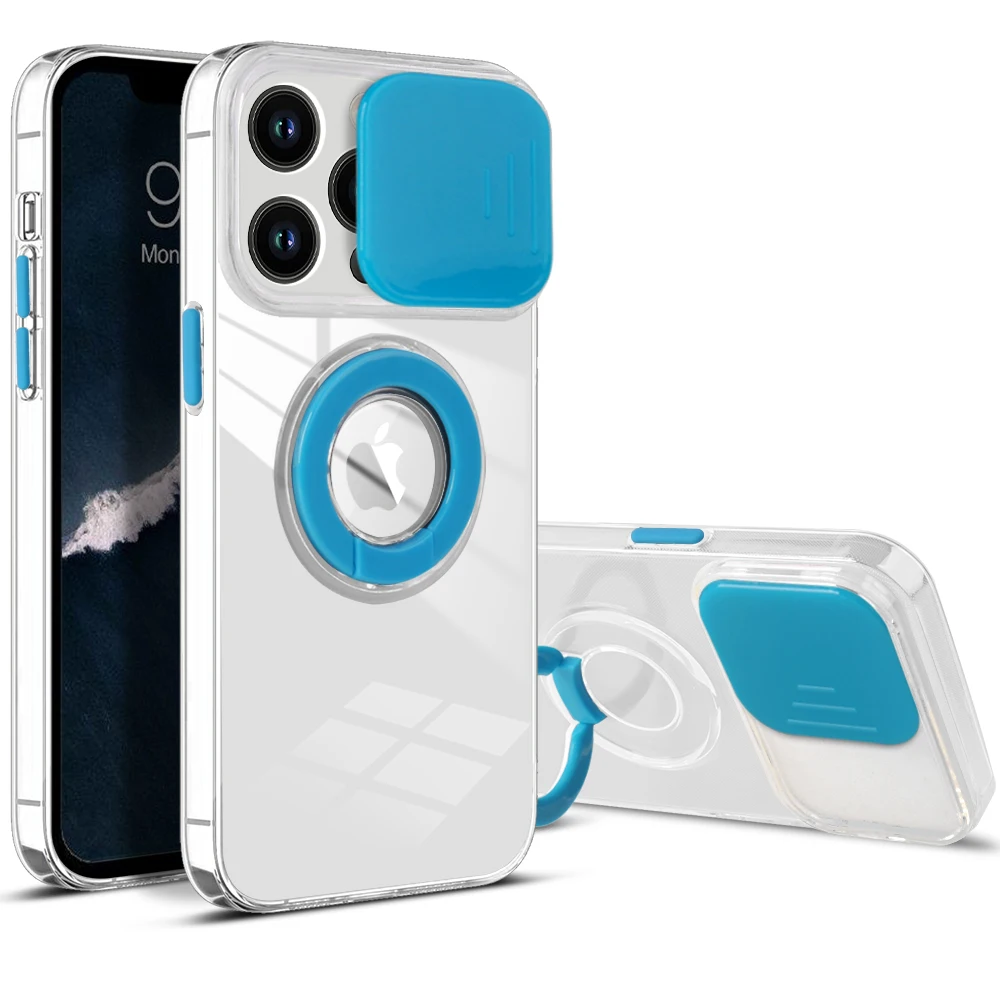 

Чехол с кольцом для защиты объектива камеры для iPhone 13 12 11 Pro Max 8 7 Plus XR X Xs Max SE 2020, Прозрачный ударопрочный чехол