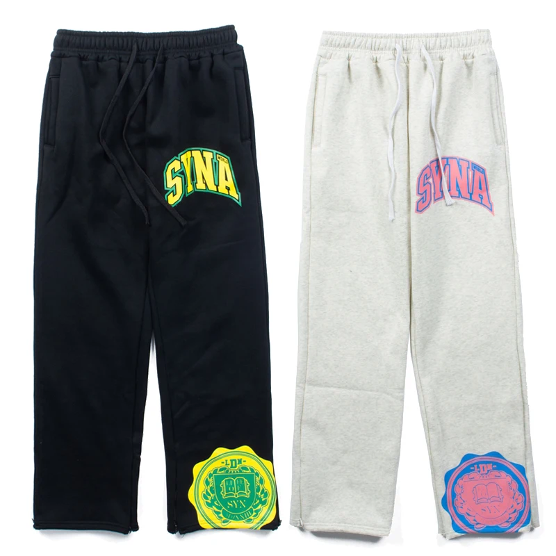 Street Synaworld Спортивные штаны Американская мода с принтом логотипа Свободные
