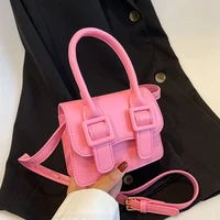 lipstick crossbody messenger bag with short handle for women 2022 cute totes pu leather mini belt design shoulder handbag purses