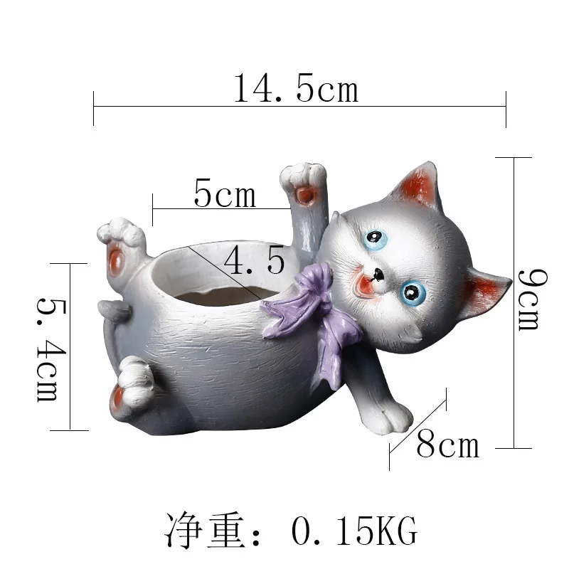 

Настольный горшок из канифоли с котом