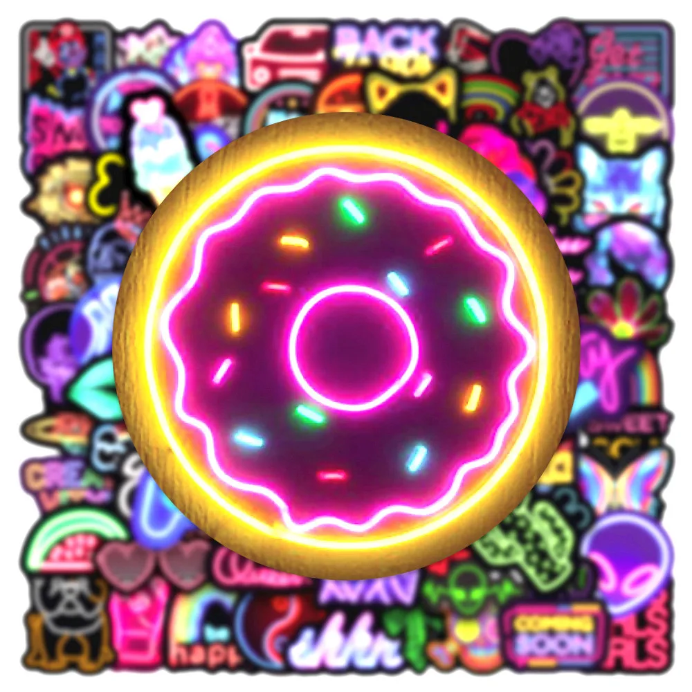 Неоновые светлые наклейки граффити в светильник ле аниме для детей игрушек