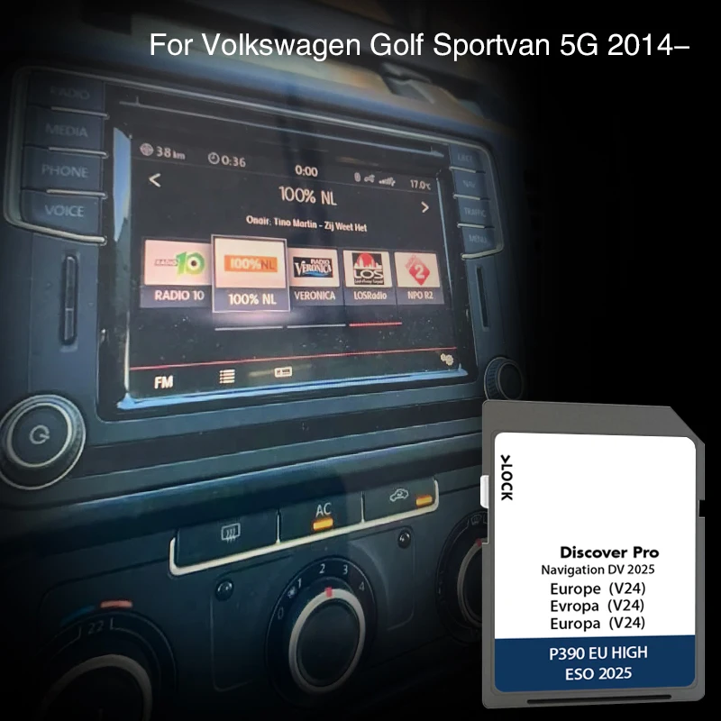 Карты GPS Sat Nav для Volkswagen Golf Sportvan 5G из 2014