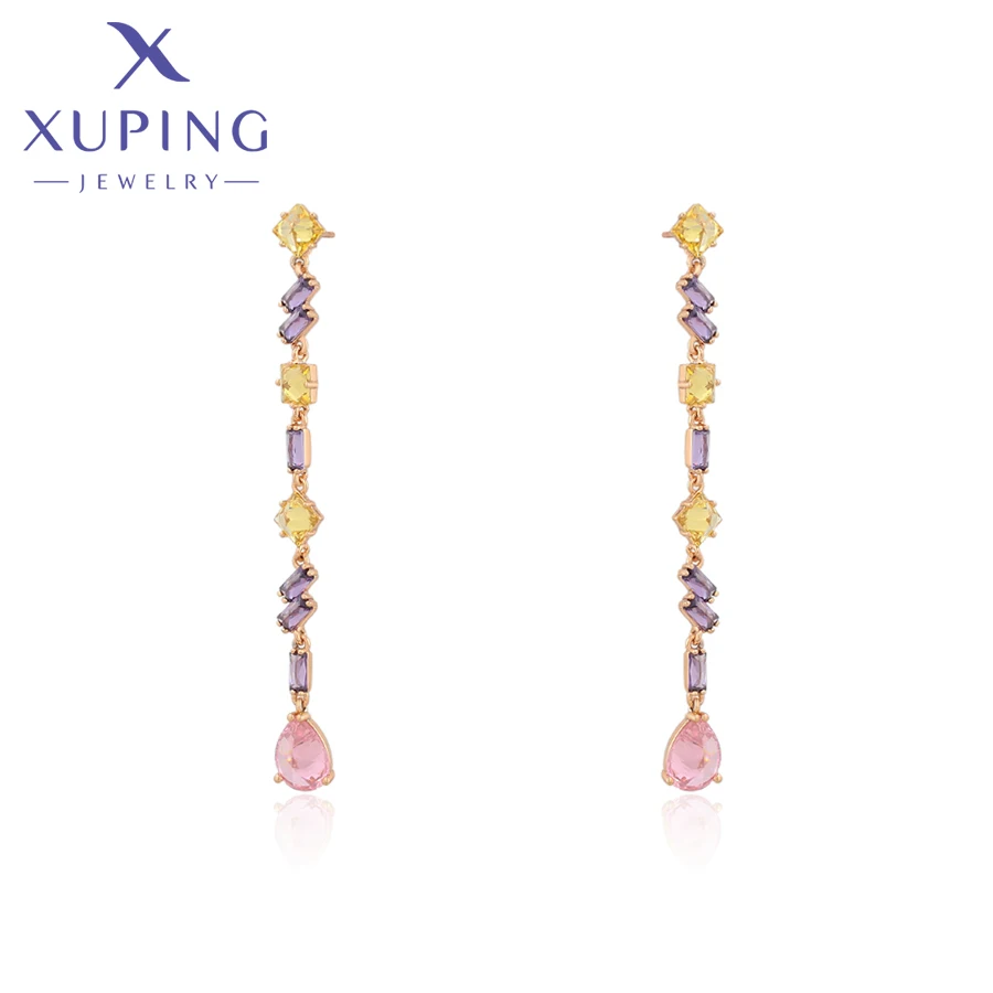 

Xuping ювелирные изделия Новое поступление стильные элегантные серьги в форме сердца золотого цвета для женщин и девушек X000009536
