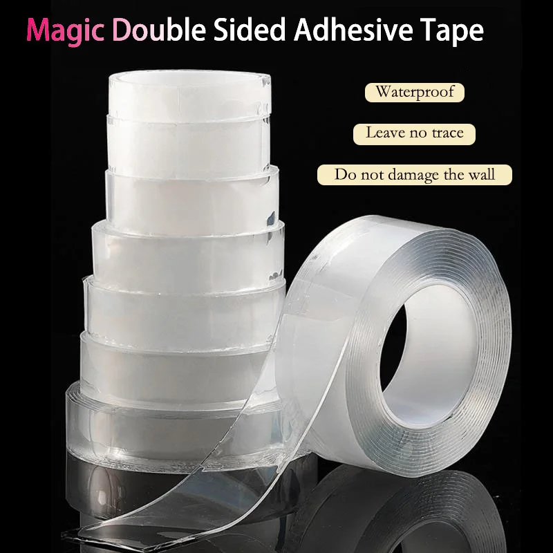 

Multi-functional Double-sided Nano Tape Transparent Adhesive Reusable Auxiliary Adhesive Household Double-sided Adhesive