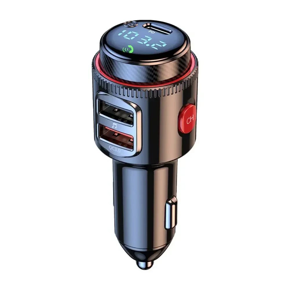 

Автомобильный FM-передатчик Bluetooth, громкая связь, MP3-плеер PD 30 Вт, USB QC3.0, быстрая зарядка, автомобильное зарядное устройство с двумя USB-портами, плеер громкой связи