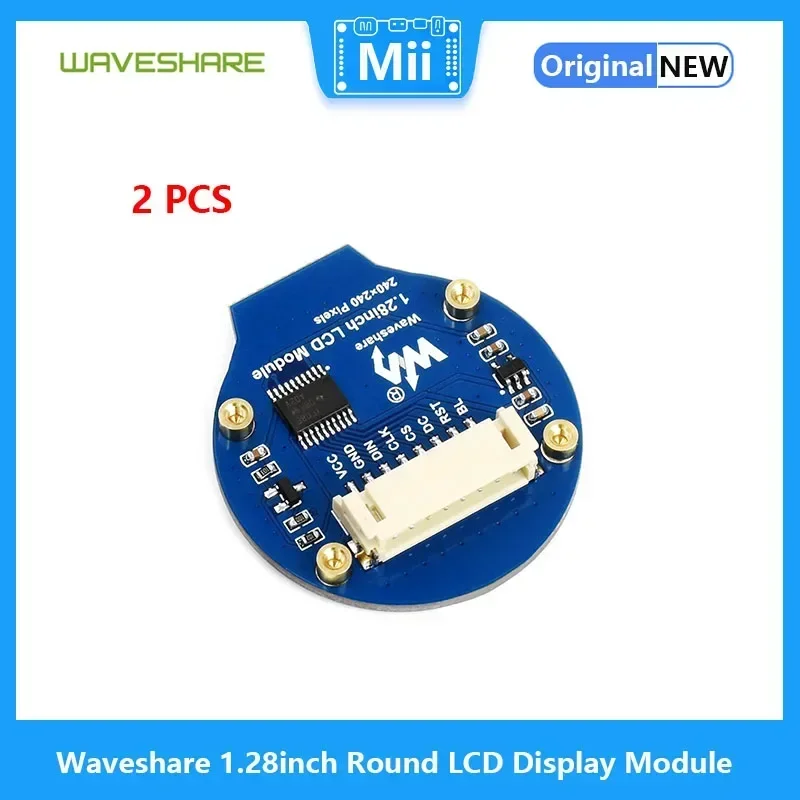 2 шт./лот Waveshare 1 28 дюйма Raspberry Pi круглый модуль ЖК-дисплея 65 тыс. цветов RGB интерфейс