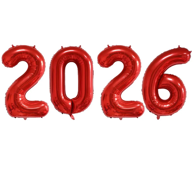 

Воздушные шары фольгированные 32 дюйма "2026", набор из 4 штук