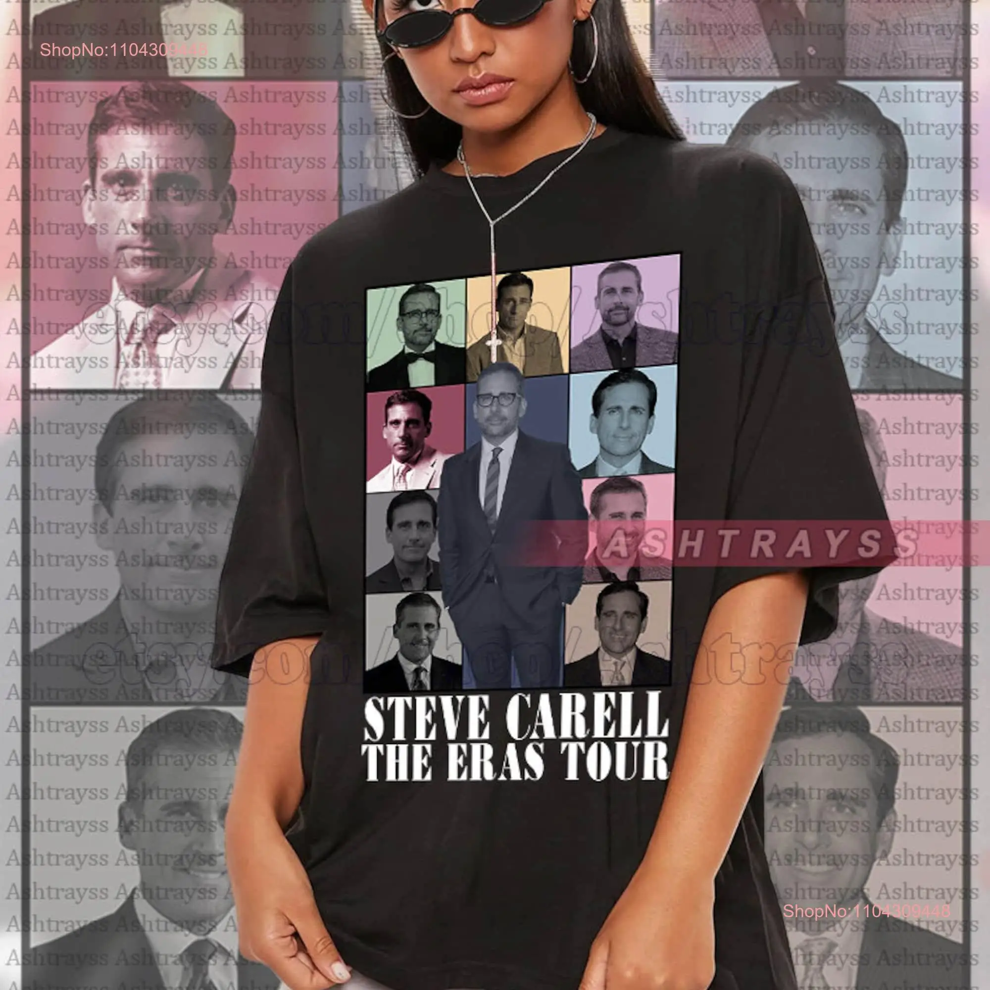 Футболка Steve Carell The Eras Tour с длинными или короткими рукавами