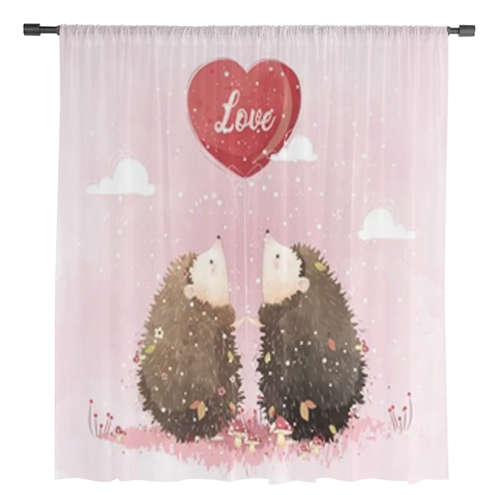 Симпатичные прозрачные шторы с ежиком для спальни занавески из тонкой ткани