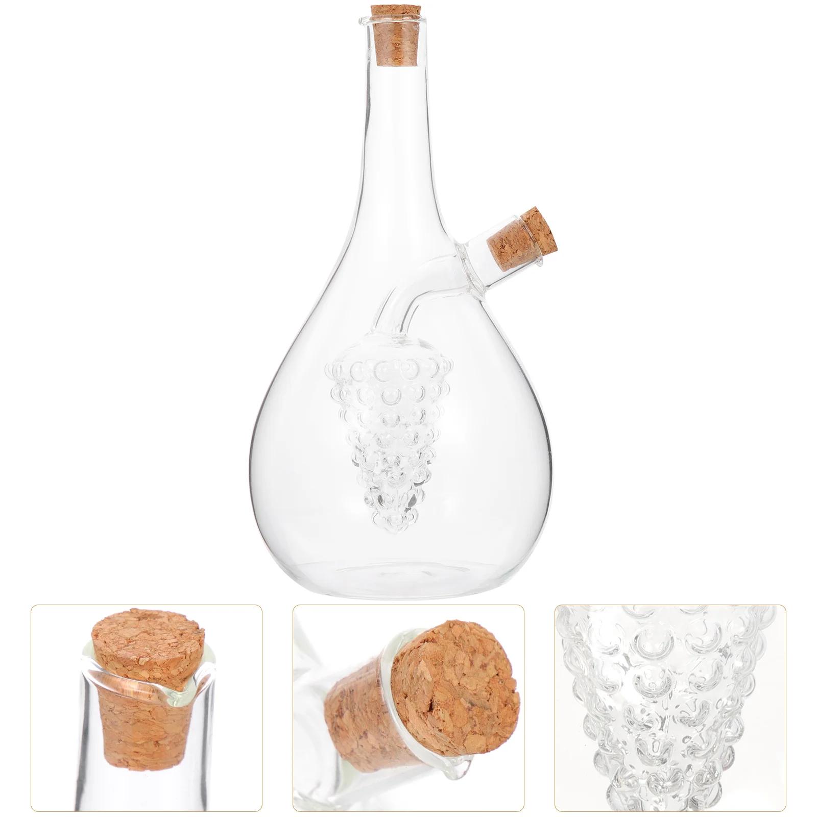 

Oil Bottle Glass Dispenser Vinegar Sauce Bottles Soy Set Cruet Olive Container Condiment Transparent Jars Kitchen Clear Dual