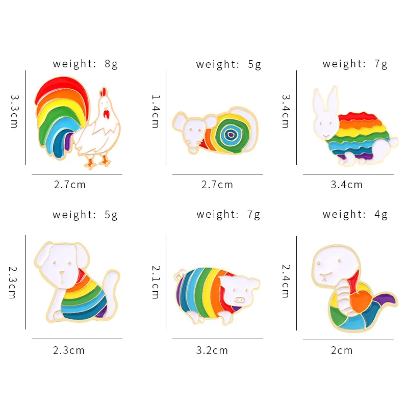 Милые эмалированные булавки Pines в виде радуги металлические значки броши для
