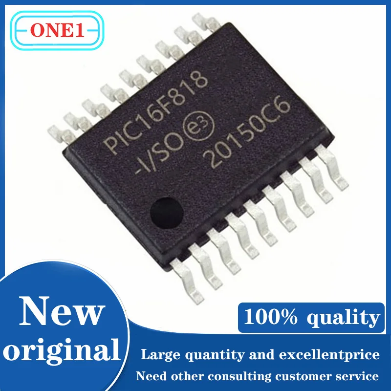 10PCS/lot PIC16F818-I/SO PIC16F818 IC MCU 8BIT 1.75KB FLASH 18SOIC  IC Chip New original