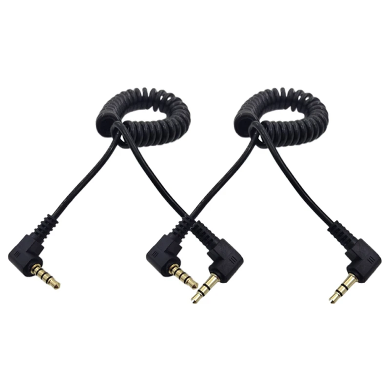 

2Pcs Microphone Conversion Line Microphones SC2 3.5Mm TRS To TRRS Patch Cable