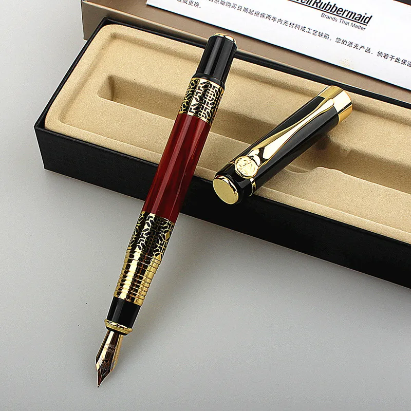 

Металлическая перьевая ручка в стиле ретро, Подарочные принадлежности, чернильная ручка, элегантные роскошные карандаши для письма, канцелярские принадлежности для школы и офиса