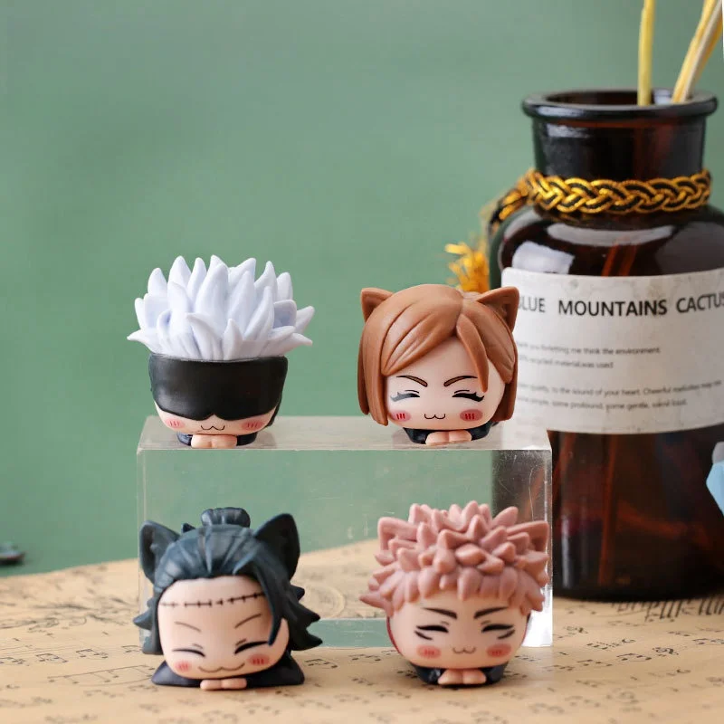Фигурки Jujutsu Kaisen Satoru Gojo Kawaii Cat Geto Suguru милые фигурки Yuji Nobara украшение для рабочего