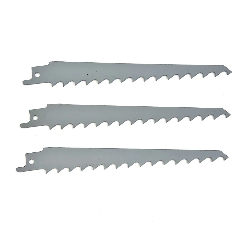 

3 Pcs 150mm 6 Inches 3 TPI HCS Saw Blades For Cutting Wood Especially Designed For Curved Cuts / Plunge Cuts Cutting Wood
