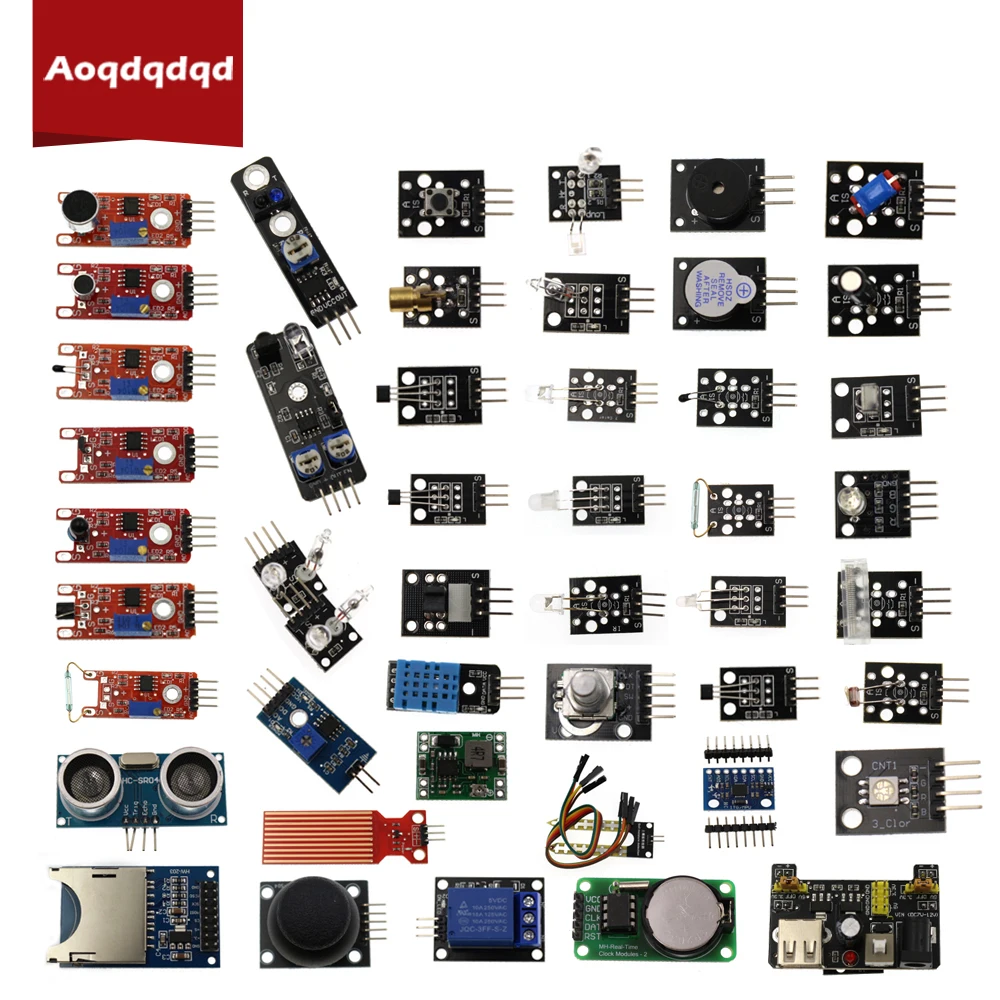 

Комплект датчиков 45 в 1, датчик температуры почвы PIR, фотоэлемент освещения, тростниковый датчик, модуль для Arduino UNO R3 Mega2560
