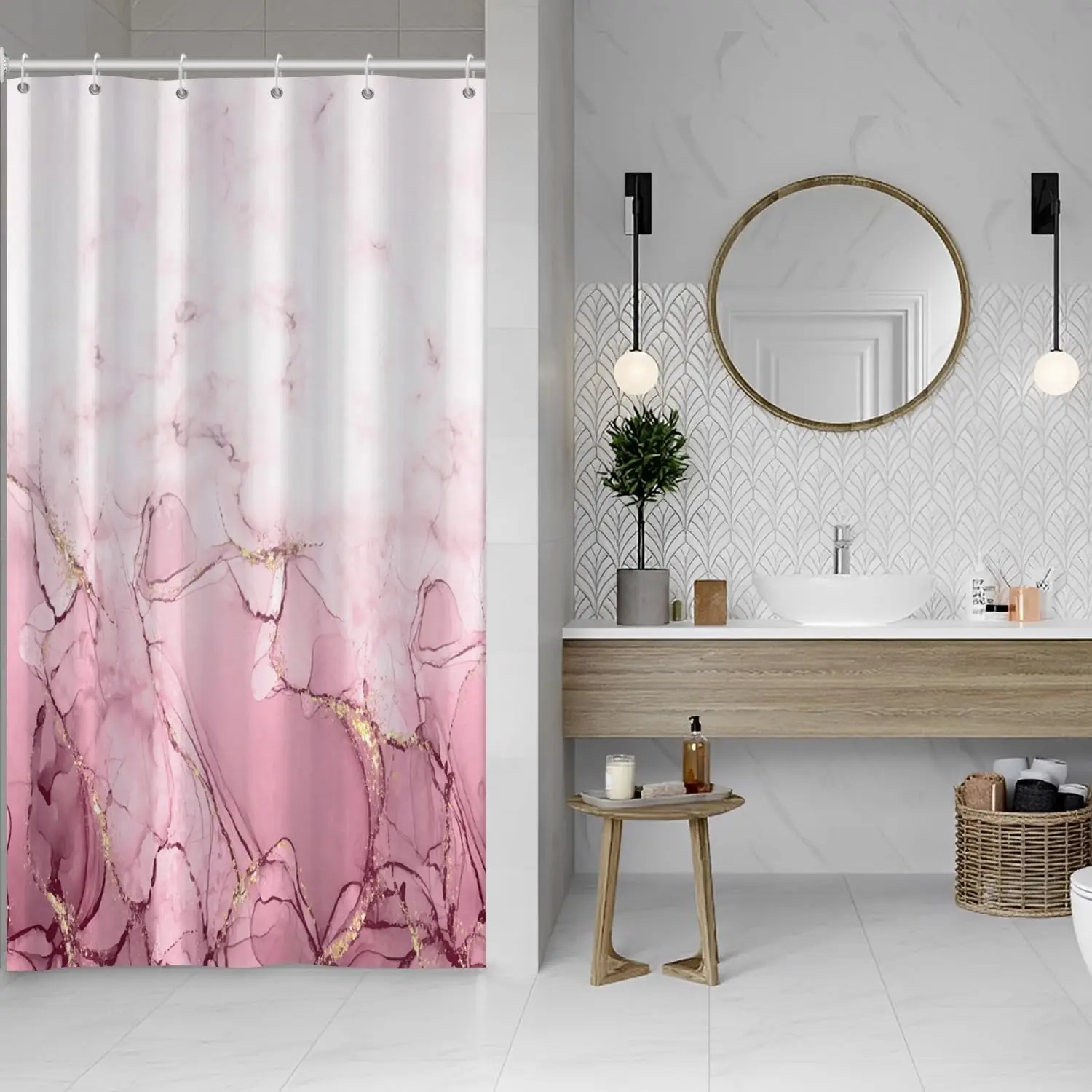 

Полиэстеровый абстрактный фиолетовый душевой занавес