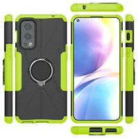 armor mecha phone case with metal ring stand for oneplus nord 2nord n20nord n200nord ce 4cornor airbag skid proof sweat proof