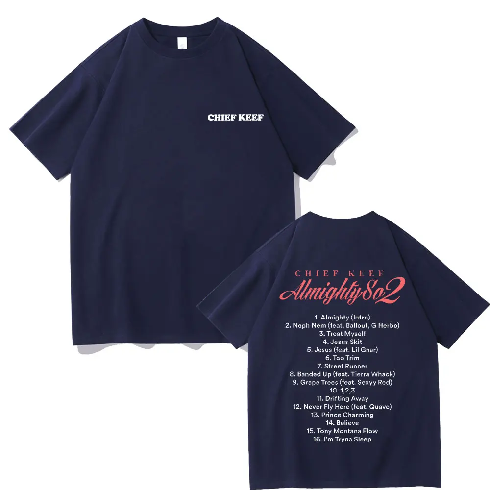 Фото Hot Sale New Rapper Chief Keef Almighty So 2 Album Graphic T Shirt Men Women Hip Hop Rap Oversized Tshirt Men's Fashion T-shirts №3