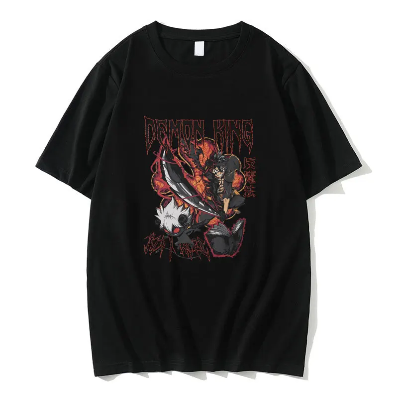 

Japanese Anime Black Clover Demon King Manga Asta T Shirts Summer Men Manga Tshirt Unisex Fashion Oversized Short Sleeve T-shirt
