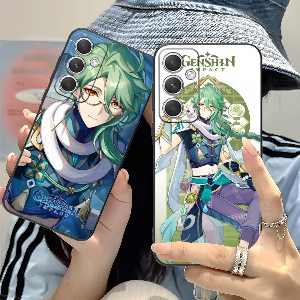 Чехол для мобильного телефона Genshin Impact Baizhu Samsung Galaxy S24 S23 S22 S21 S20 S10 S9 Plus FE Ultra Lite