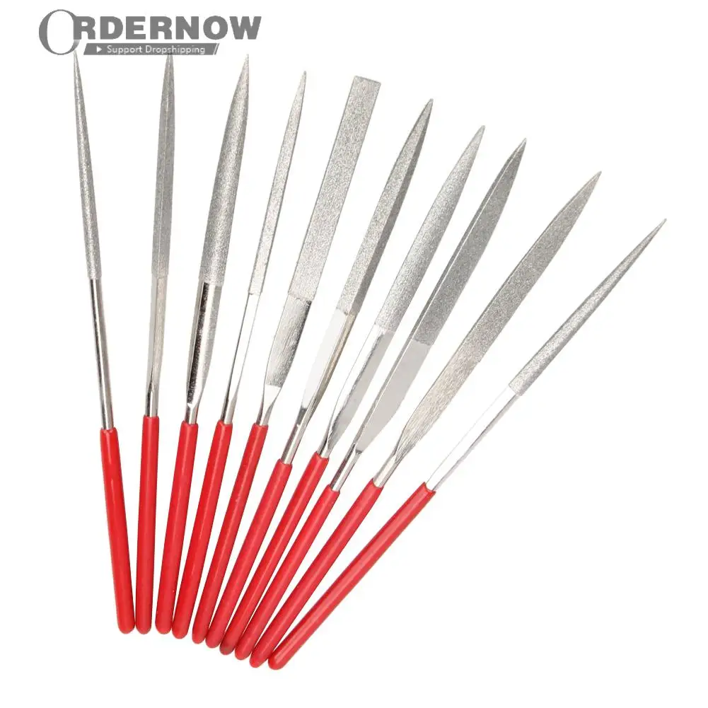 

10Pcs Diamond Mini Needle File Set MTS013 140mm DIY Wood Rasp File Needle Ceramic Crafts Jewelry Polishing Carving Diamond File