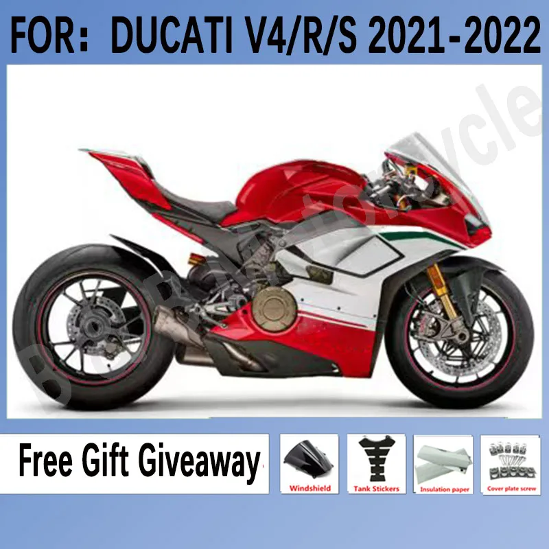 

Kit Fit for DUCATI Panigale V4 20 21 v4s v4r 2020 2021 Bodywork Full ABS Fairing kit set Red White