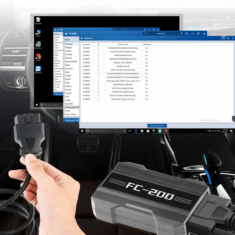 Программатор ECU V1.2.2.0 CG FC200 Полная версия поддерживает 4200 и 3 режима работы