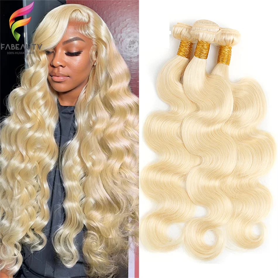 Ed Body Wave Bundles Brazilian Remy Human Hair Extensions Honey Blonde Bundles 8-40 Inch 1 3 4 Bundles For Women