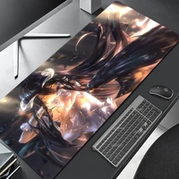 overlord anime mouse pad gaming keyboard gamer desk for pc custom mat print playmat office accessories portable table stand xxl