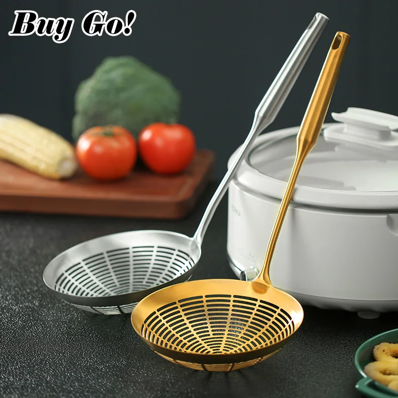 

1PC Stainless Steel Colander Pasta Noodle Strainer Ladle Skimmer Spoon Oil Pot Food Filter Drainer Cooking Kitchen Utensils