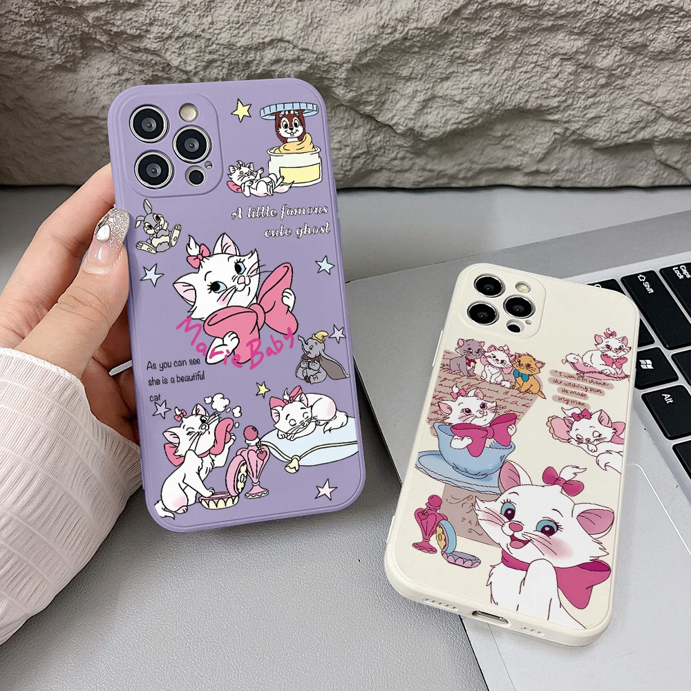 Милый чехол для телефона Marie Cat Huawei P40 P30 P20 Lite Mate 20 Nova 9 SE 8i 7i 6 4e Pro с прямым краем