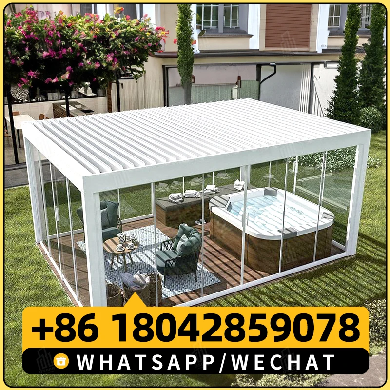 Водонепроницаемая алюминиевая пергола патио солнечная комната экран для