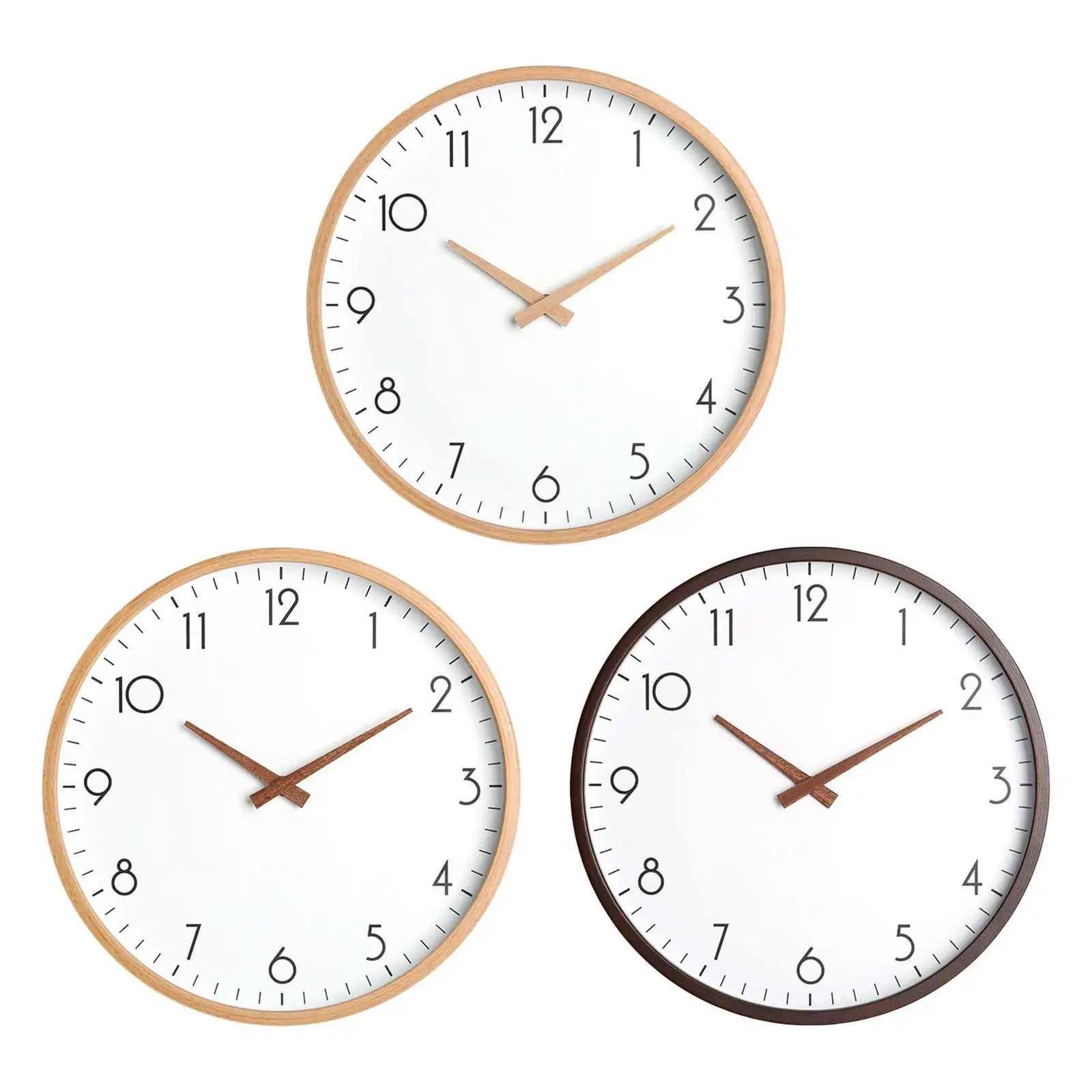 

Silent Wll Clock Nordic Clock Lrge Bttery Operted 12 inch Simple Minimlist Vintge Decortive for School Hotel Shop Kitche