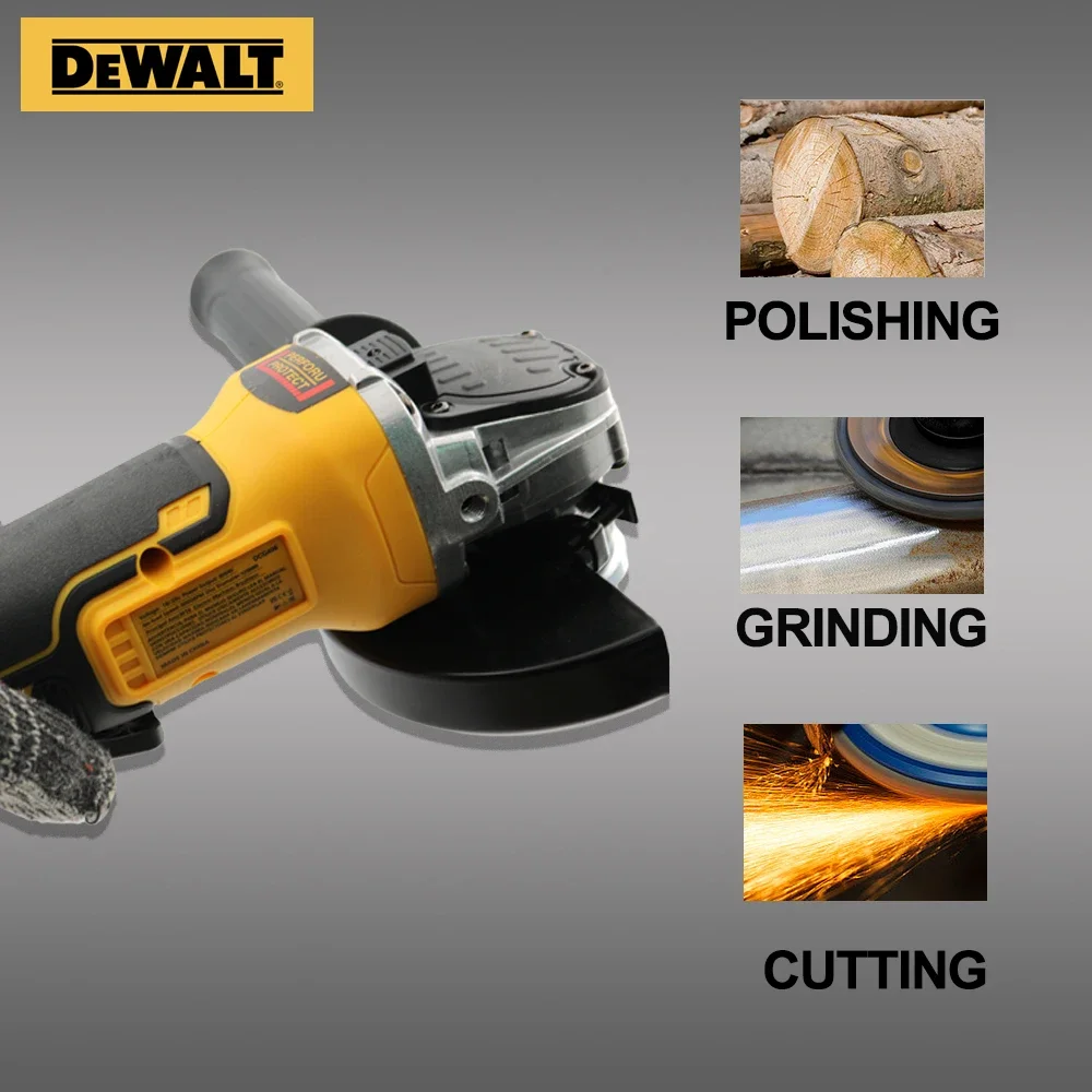 Фото Бесщеточная угловая шлифмашина Dewalt DCG406 125 мм, 9000 об/мин, аккумуляторная отрезная машина, ударная полировальная машина для аккумуляторов Dewalt 20В №2