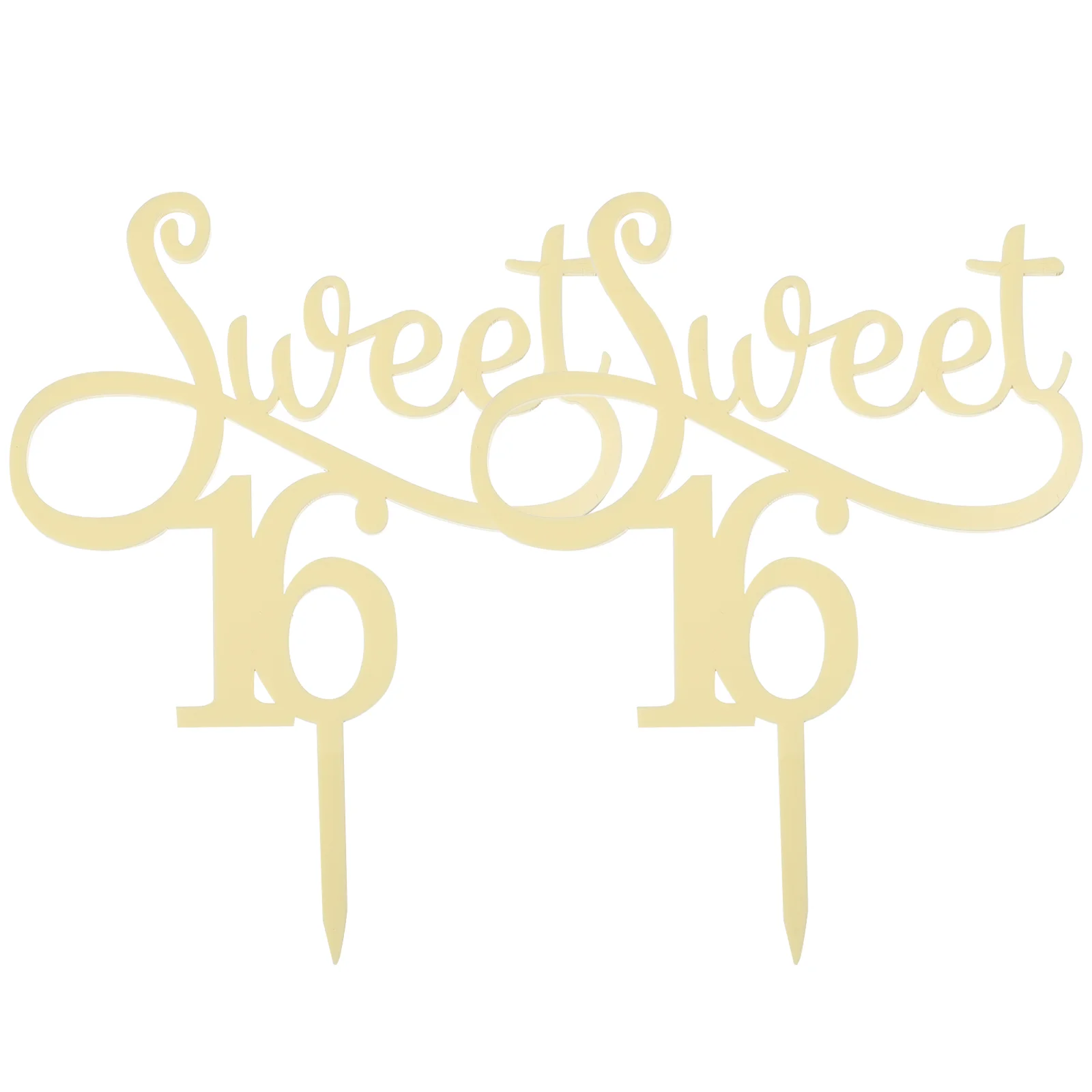 

2pcs Letter Simple Cake Picks Cake Decors for Party Outdoor