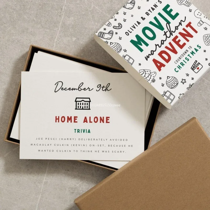 1 коробка рождественские адвент-календари открытки набор рождественских