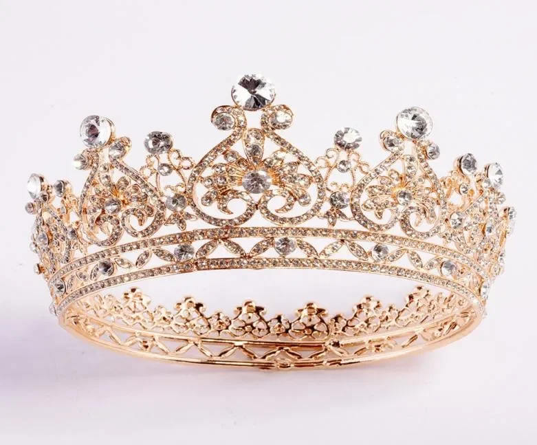 

Queen Crystals Wedding Crown Bridal Tiaras Crown Silver Gold Rhinestone Bridal Tiara Crown Cheap Hair Accessories